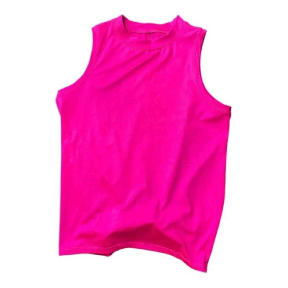 #097, Tail, Vibrant Pink Sleeveless Top, size L